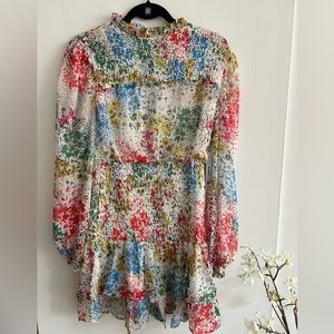 Aqua Multi-colored Dress